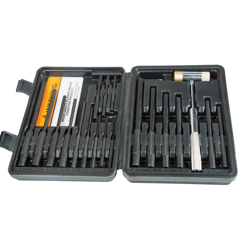 Wheeler Engineering Master Roll Pin Punch Set with Hammer 22Piece 36